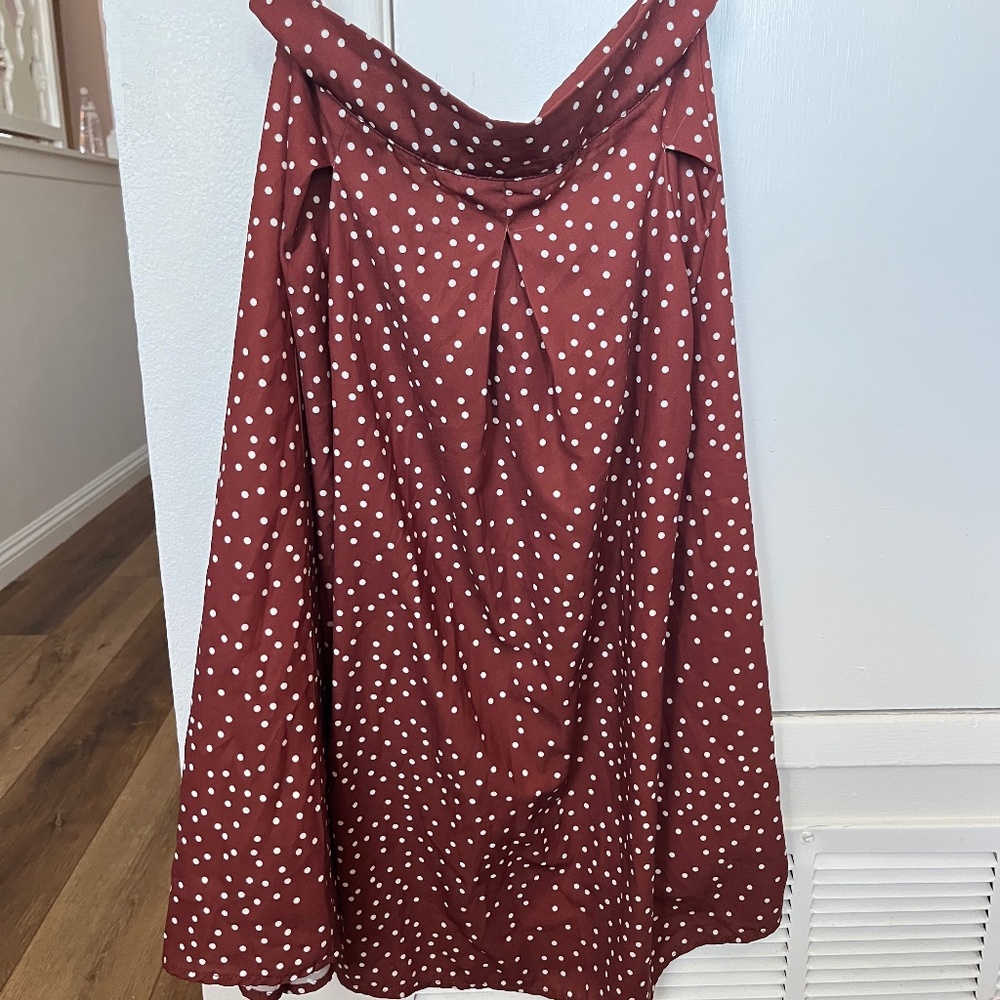 Brown Polkadot Skirt